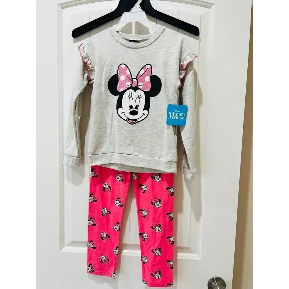 NWT❤️Disney Minnie Mouse Girls outfit set sz6X